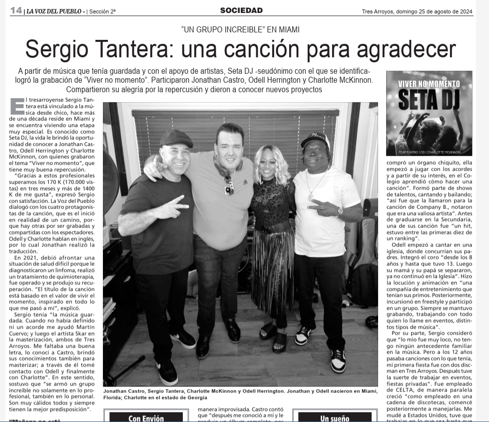 La Voz del Pueblo · Sergio Tantera: una canción para agradecer